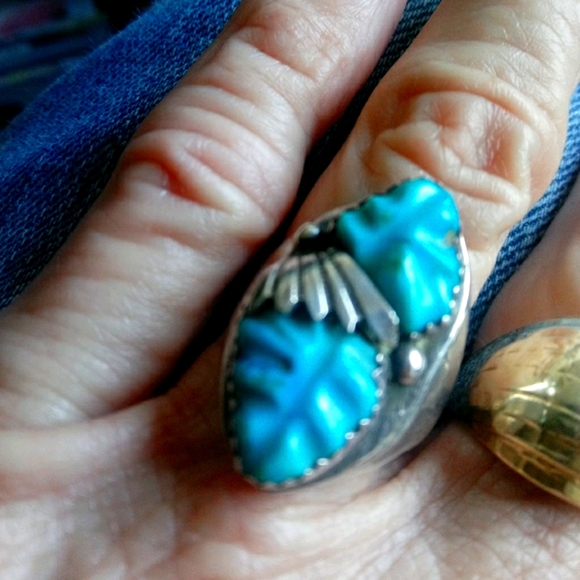 ARTISAN BURT OTHOLE Jewelry - NAVAJO TURQUOISE RING BERT OTHOLE